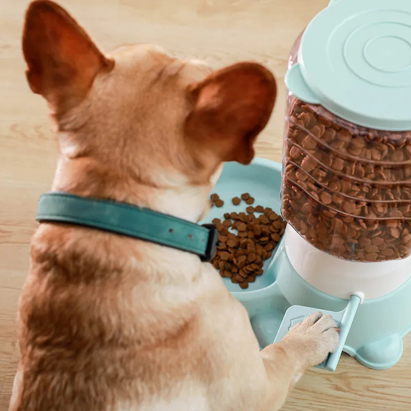 Tigela de alimentação para cães e gatos, dispensador automático com grande capacidade de l para alimentação de animais de estimação